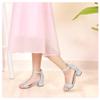 Hehainom Girls Silver Heels Sandals Size 13 Ankle Strap Dress Shoes Toddler Little Big Kid Flower Girl Wedding Party Pumps Shoes view 3