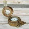 Solid Brass Antique Compass Marine Solid Gift British Military Prismatic Pocket view 1