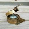 Solid Brass Antique Compass Marine Solid Gift British Military Prismatic Pocket view 3