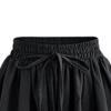 Uillui Women's Summer Casual Comfy Culottes Shorts Elastic Waist Chiffon Wide Leg Shorts Lounge Beach Flowy Shorts Black view 2