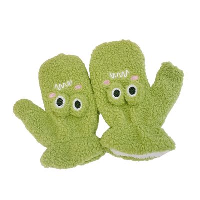 BESPORTBLE 1 Pair Frog Gloves Velvet Child Gloves Full Finger