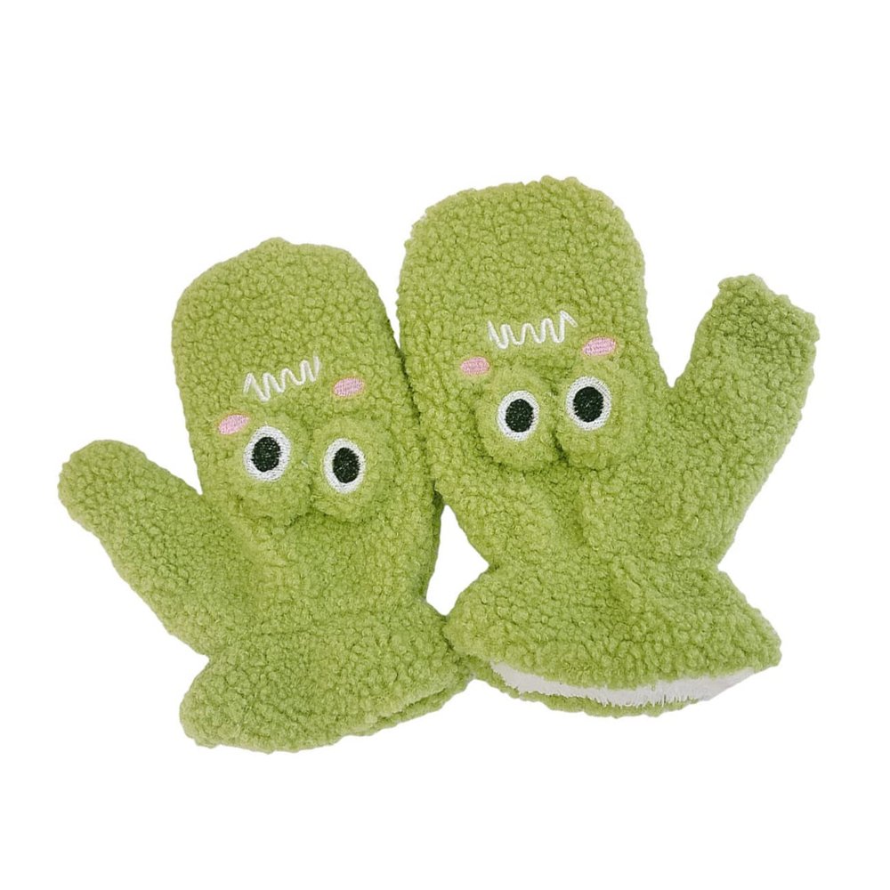 BESPORTBLE 1 Pair Frog Gloves Velvet Child Gloves Full Finger
