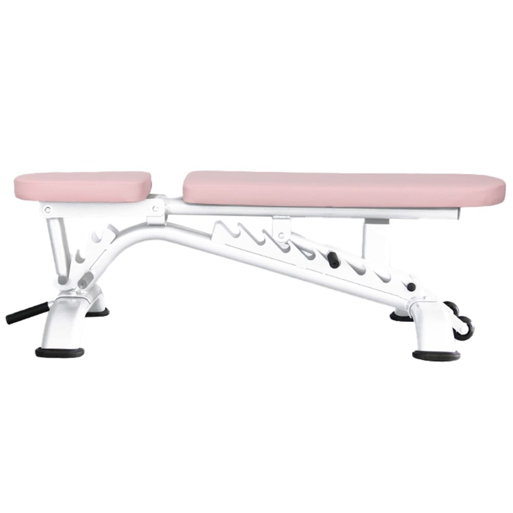 THCSY Weight Bench, Adjustable Workout Bench, Professional Multi-Purpose Incline Bench for Home Gym Dumbbell Barbell Bench Press and Strength Training Load 500KG(Pink)