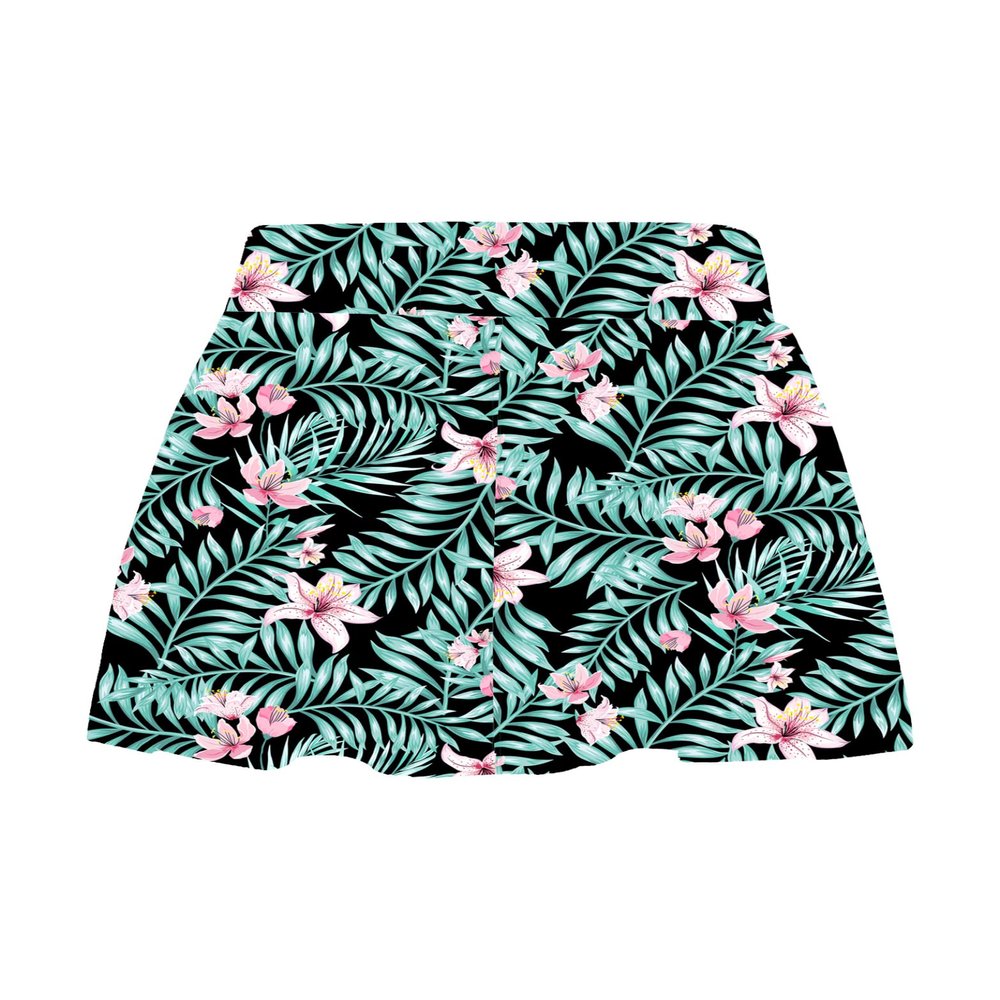 Hedmy Girls Swim Mini Swim Skirts Quick Dry Elastic Waist Bikini Bottoms UPF 50+Sun Protection Swim Dress Pink Lily 12 Years