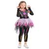 Seasons Colorful Ghostly Skeleton Costume Bones Halloween Costume for Girls (M(8-10)) view 2