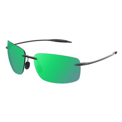 JULI Sports Polarized Sunglasses for Men Women Tr90 Rimless Frame for Running Fishing Golf Surf Driving(Green Revo)