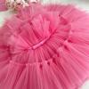 AITEXI Popular Children's Sleeveless Mesh Dress Solid Bow Dress New Princess Poncho Dress(Rose red,4-5Y) view 2