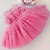 AITEXI Popular Children's Sleeveless Mesh Dress Solid Bow Dress New Princess Poncho Dress(Rose red,4-5Y) view 3