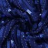 Fringe Sequin Prom Dresses for Women Sleeveless Tassel Ball Gowns Midi Formal Dress Wedding Guest Cocktail Party Blue view 3