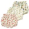 MYGBCPJS Baby Boys Girls 3 Pack Cotton Linen Bloomers Kids Loose Floral Graphic Printed Bubble Shorts Elastic Waist Bottoms view 1