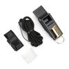 Haosie Loud Crisp Coach Whistle, Dog Whistle with Lanyard, Sports Referee Whistle for Adults Hiking Camping Training Basketball Football(Black&Gold) view 1