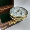 Brass Floating Dial Compass Nautical with Wood Box Gift 2 inch view 2