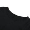 DBFBDTU Women's Cotton T-Shirts Summer Casual Loose Round Neck Short Sleeve Long Shirts Blue view 4