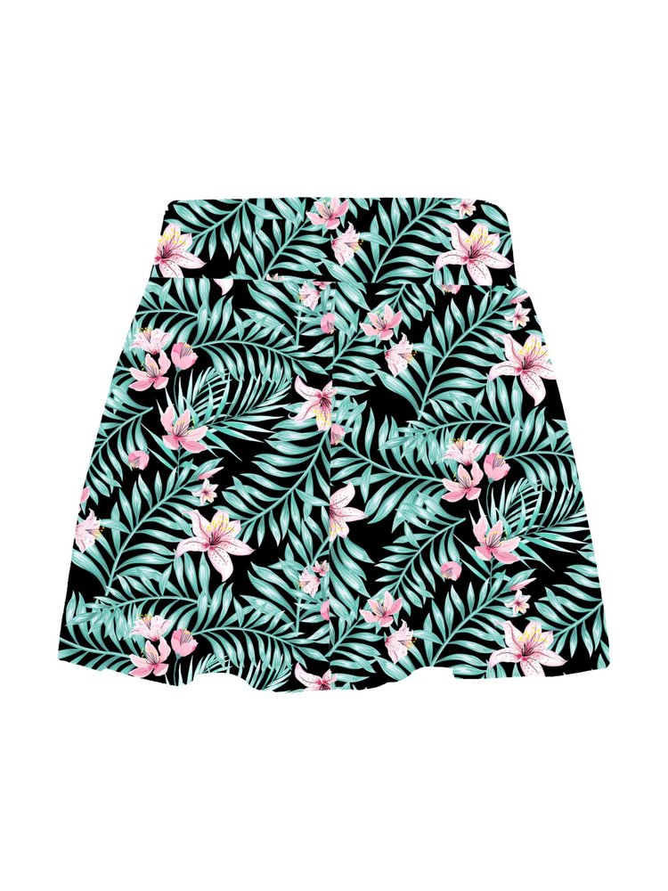 Hedmy Girls Swim Mini Swim Skirts Quick Dry Elastic Waist Bikini Bottoms UPF 50+Sun Protection Swim Dress Pink Lily 10 Years