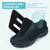 Ortho + Rest Men Diabetic Walking Shoes Swollen Feet Shoe with Adjustable Closure (12,Black) view 3