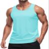 MAGCOMSEN Men's UPF 50+ Tank Top Quick Dry Summer Workout Muscle Sleeveless Shirts for Swim Beach Bodybuilding Lake Blue 2XL view 1