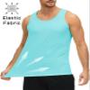 MAGCOMSEN Men's UPF 50+ Tank Top Quick Dry Summer Workout Muscle Sleeveless Shirts for Swim Beach Bodybuilding Lake Blue 2XL view 4