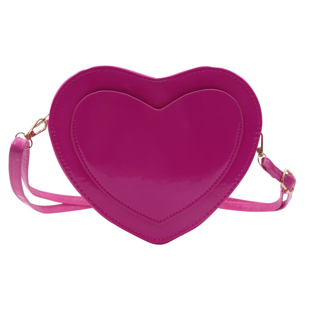 AIBEARTY Women Cute Love Heart Shaped Handbags Girls Fashion PU Leather Crossbody Bag Shoulder Purse