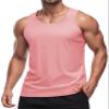 MAGCOMSEN Men's UPF 50+ Tank Top Quick Dry Summer Workout Muscle Sleeveless Shirts for Swim Beach Bodybuilding Pink XL view 1