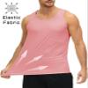 MAGCOMSEN Men's UPF 50+ Tank Top Quick Dry Summer Workout Muscle Sleeveless Shirts for Swim Beach Bodybuilding Pink XL view 4