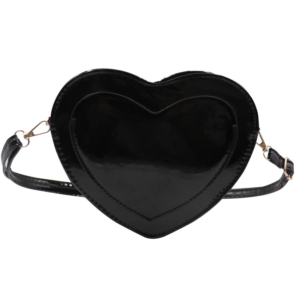 AIBEARTY Women Cute Love Heart Shaped Handbags Girls Fashion PU Leather Crossbody Bag Shoulder Purse