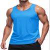 MAGCOMSEN Men's UPF 50+ Tank Top Quick Dry Summer Workout Muscle Sleeveless Shirts for Swim Beach Bodybuilding Azure XL view 1