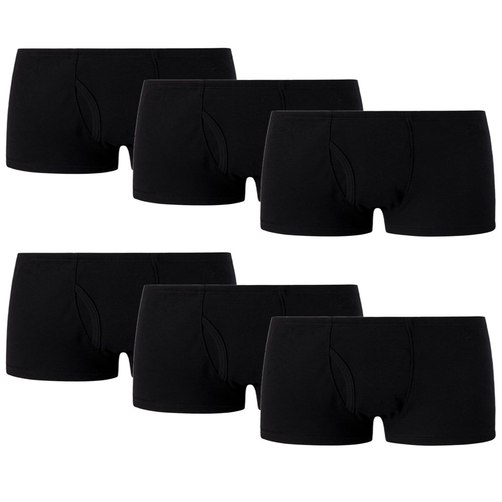 Choco Moon Little Boys' Black Solid Cotton Brief Soft Underwear Multipack Size 8