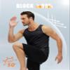 MAGCOMSEN Men's UPF 50+ Tank Top Quick Dry Summer Workout Muscle Sleeveless Shirts for Swim Beach Bodybuilding Black XL view 3