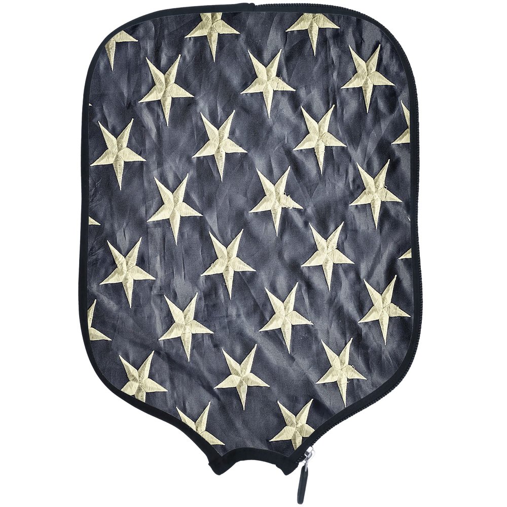 PrintOnDemand American Flag Pickleball Paddle Cover USA Flag Padded Pickleball Paddle Cover Personalized Neoprene Cover Paddle Case Racket Cover, Fits Most Paddle,W8.26 xL11.6, American Flag 19
