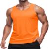 MAGCOMSEN Men's UPF 50+ Tank Top Quick Dry Summer Workout Muscle Sleeveless Shirts for Swim Beach Bodybuilding Orange XS view 1