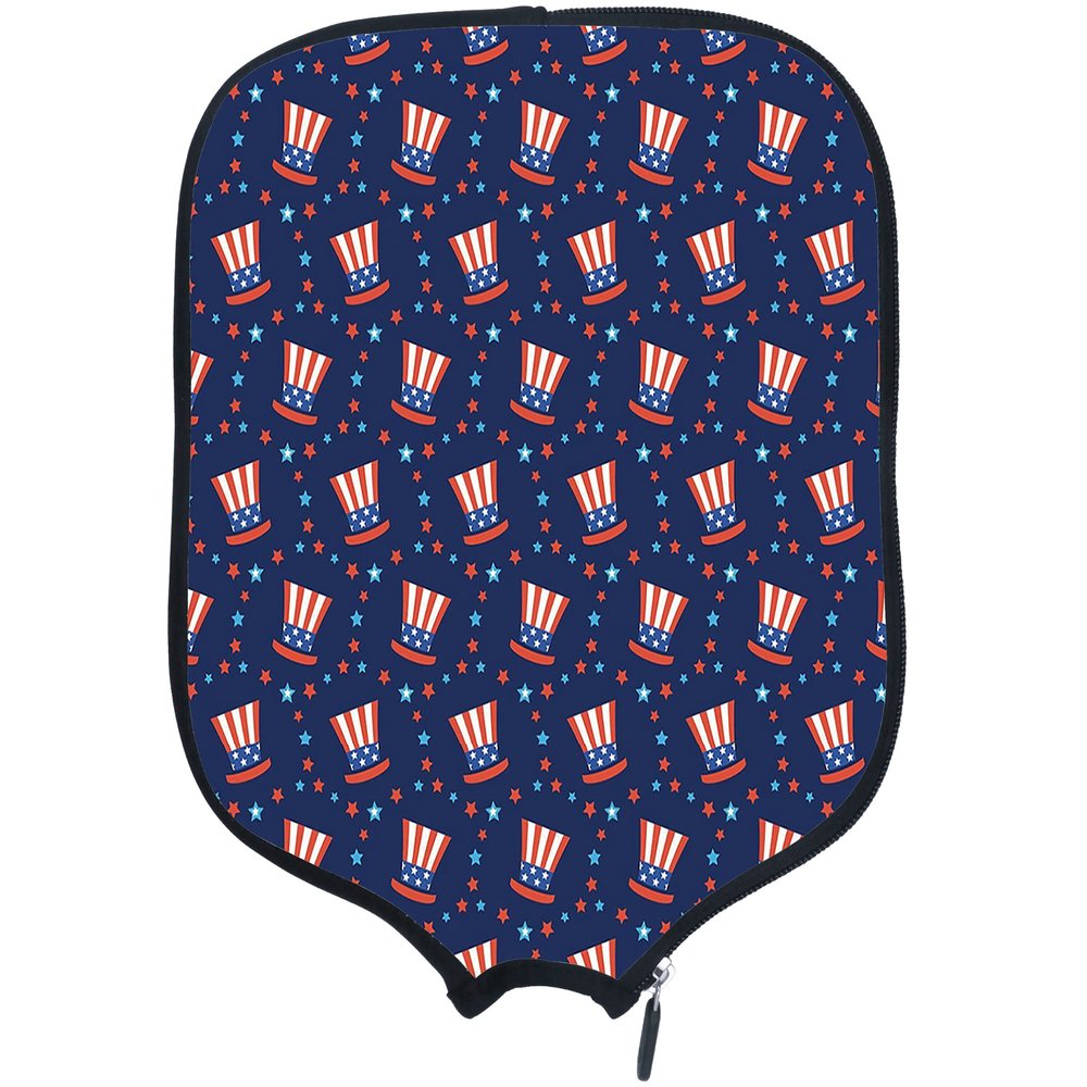PrintOnDemand American Flag Pickleball Paddle Cover USA Flag Padded Pickleball Paddle Cover Personalized Neoprene Cover Paddle Case Racket Cover, Fits Most Paddle,W8.26 xL11.6, American Flag 4