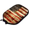 PrintOnDemand American Flag Pickleball Paddle Cover USA Flag Padded Pickleball Paddle Cover Personalized Neoprene Cover Paddle Case Racket Cover, Fits Most Paddle,W8.26 xL11.6, American Flag 4 view 3