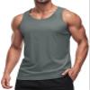 MAGCOMSEN Men's UPF 50+ Tank Top Quick Dry Summer Workout Muscle Sleeveless Shirts for Swim Beach Bodybuilding Dark Grey XL view 1