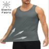 MAGCOMSEN Men's UPF 50+ Tank Top Quick Dry Summer Workout Muscle Sleeveless Shirts for Swim Beach Bodybuilding Dark Grey XL view 4