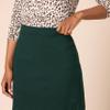 Amazon Essentials Women's Ponte Pull-On Mini Length A-Line Skirt, Dark Green, Medium view 4