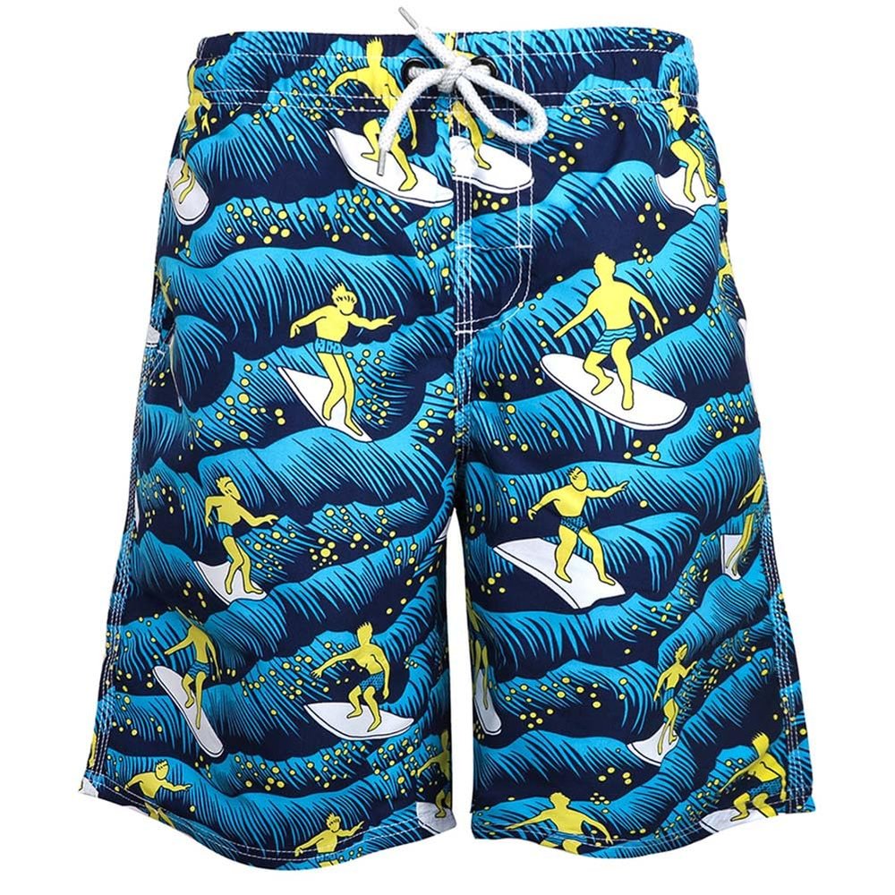 PREFER TO LIFE Mens Boardshorts Long Swim Trunks Quick Dry Loose Below Knee Water Park Yacht surf Shorts for Men no mesh Lining