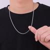 Fiusem Silver Tone Chain Necklace for Men, 2.5mm Stainless Steel Rope Chain for Men and Women, Silver Tone Necklace 20 Inch view 4