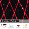 Fullfire Boat Flooring - EVA Foam Boat Decking - Diamond Marine Deck Mat with Self-Adhesive Floor Sheet Carpet for Bass Jon Pontoon Boat Motorboat Yacht Kayak RV 94" x 16", Black with Red Lines view 3