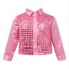 YEAHDOR Kids Boys' Hip-hop Latin Jazz Dance Stage Performance Costumes Long Sleeve Sequined Shirt Disco Club Tops Sequined Pink 4 view 1