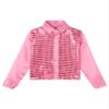 YEAHDOR Kids Boys' Hip-hop Latin Jazz Dance Stage Performance Costumes Long Sleeve Sequined Shirt Disco Club Tops Sequined Pink 4 view 3
