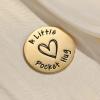2-Sided Pocket Hug Gifts - I'm Always with You Stainless Steel Coin with PU Leather Keychain, I Love You Long Distance Gift for Her Him, Anniversary Birthday Gifts for Husband Boyfriend, Gold view 4