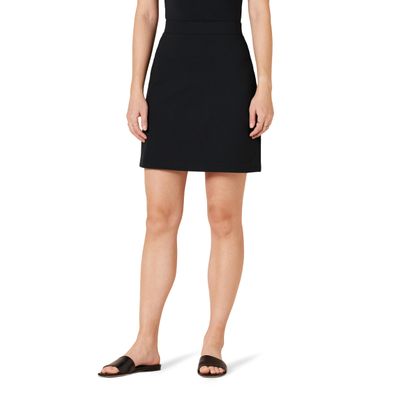 Amazon Essentials Women's Ponte Pull-On Mini Length A-Line Skirt, Black, XX-Large
