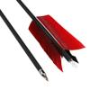 AMEYXGS 12 Pcs Archery Hunting Arrows Mix Carbon 30 Inch Flu Flu Arrows Spine 500 Target Practice Arrows with 4 Turkey Feather Replaceable Arrowhead for Outdoor Hunting (Black&Red) view 4