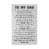 Dad Birthday Gifts from Son - I WILL ALWAYS BE YOUR LITTLE BOY - I Love You Dad Gifts Engraved Wallet Card for Christmas, Valentines, Fathers Day view 1