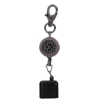 Estink Billiards Pool Cue Chalk Holder, Portable Black Retractable Billiards Snooker Pool Cue Chalk Holder Drawing Key Ring Billiards Chalk Holder for Billiard Lovers Pool Table Accessory