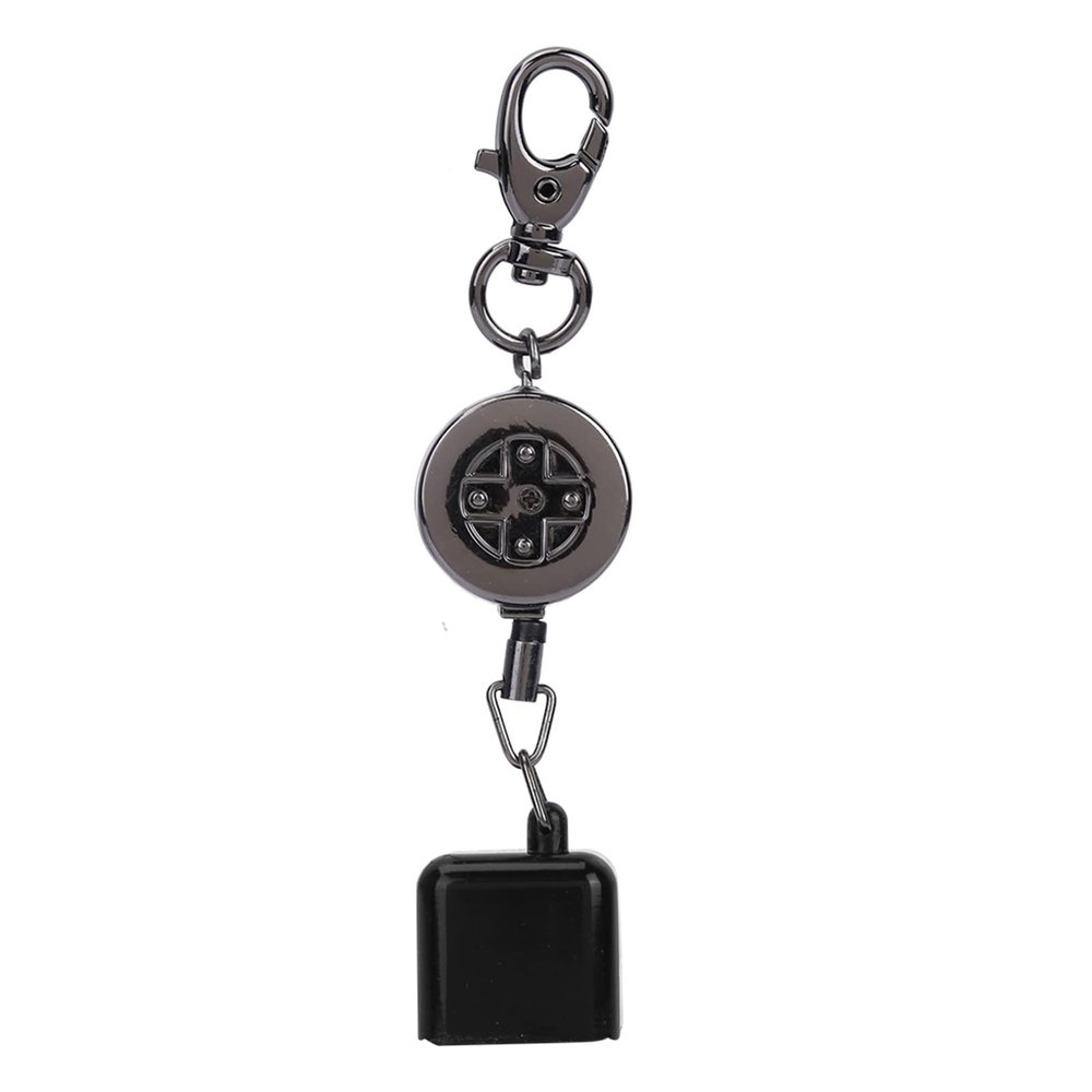 Estink Billiards Pool Cue Chalk Holder, Portable Black Retractable Billiards Snooker Pool Cue Chalk Holder Drawing Key Ring Billiards Chalk Holder for Billiard Lovers Pool Table Accessory