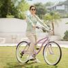 ACEGER 24 26 Inch Women Beach Cruiser Bike, Single Speed and 7 Speed, Adult Hybrid Bike Commuter Bicycle, Hi-Ten Steel Frame with Adjustable Handlebar and Saddle, Multiple Colors view 4