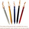 10-Pack Aluminum Tent Stakes Pegs, Heavy Duty Camping Stakes with Reflective Pull Ropes & Storage Bag Camping Accessories for Canopy Tents Hammocks (Purple) view 3