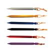 10-Pack Aluminum Tent Stakes Pegs, Heavy Duty Camping Stakes with Reflective Pull Ropes & Storage Bag Camping Accessories for Canopy Tents Hammocks (Purple) view 4