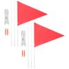 2 Sets high visibility bike flag bicycle visibility flags bicycle flagpole for electric bikes Golf carts Bicycle Flags view 1
